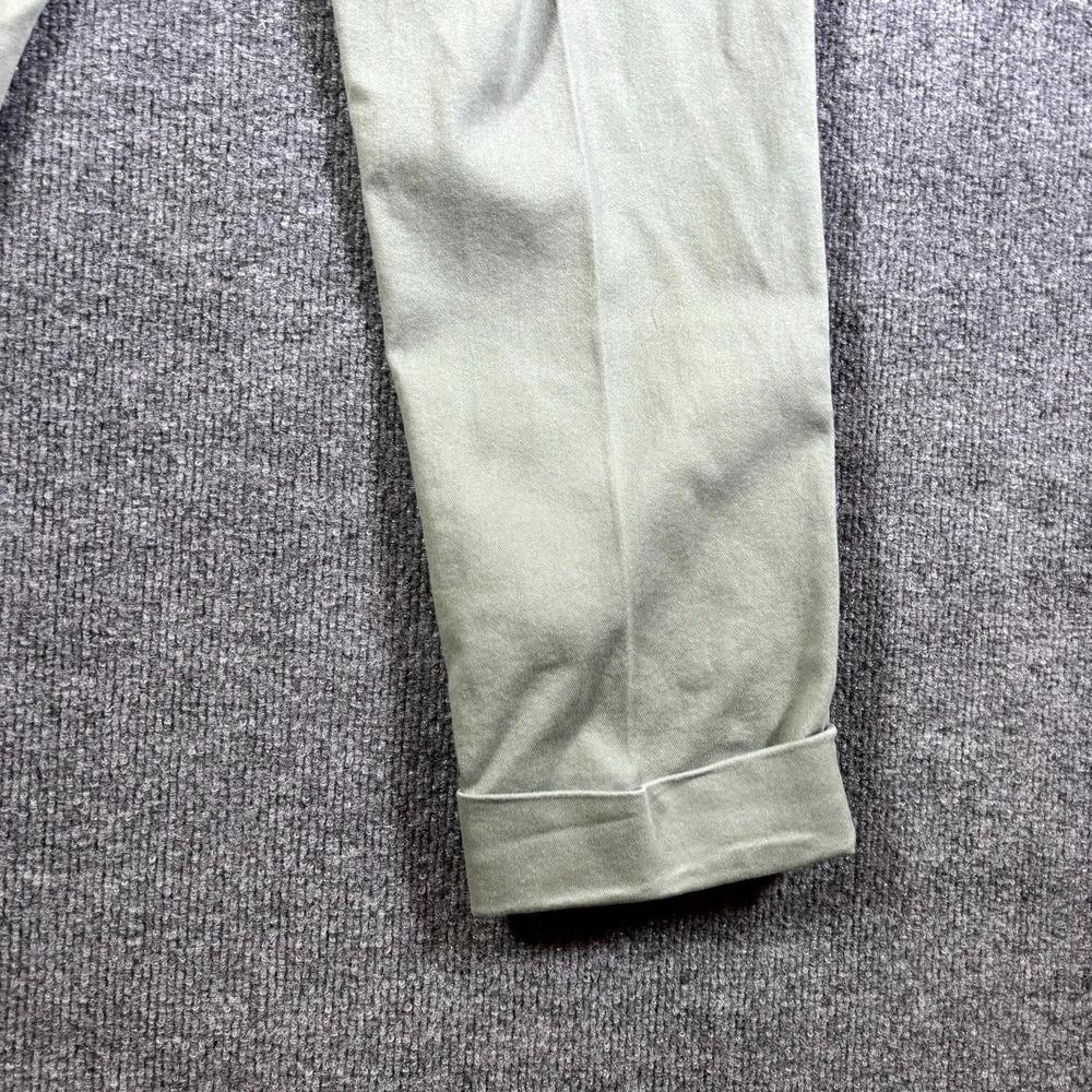 D.Jeans Chino Pant Women's 10 Green Cotton Straight Preppy Business Stretch - Picture 13 of 14